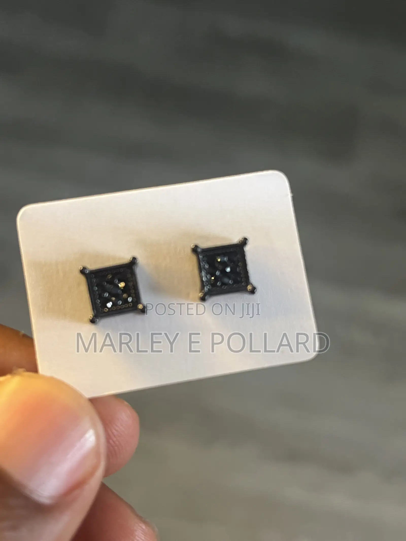 Fashion 14kt Gold Plated Zirconia Piercing Earrings Studs
