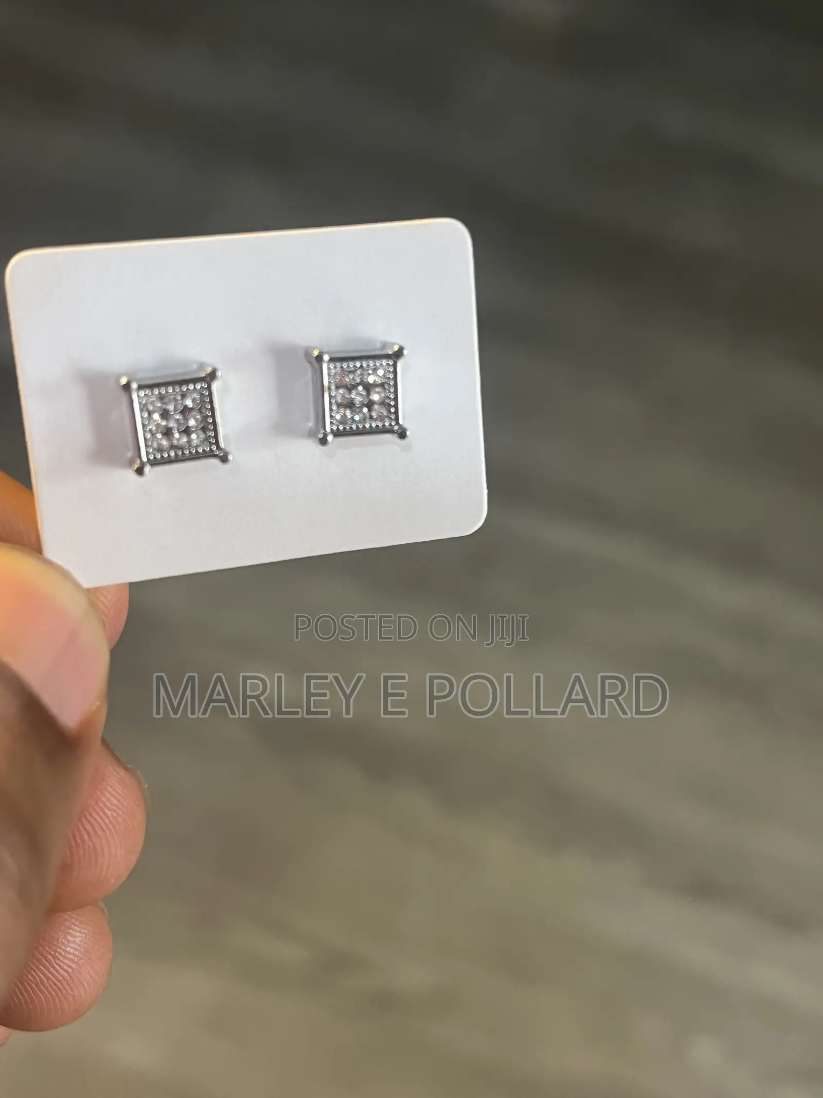 Fashion 14kt Gold Plated Zirconia Piercing Earrings Studs