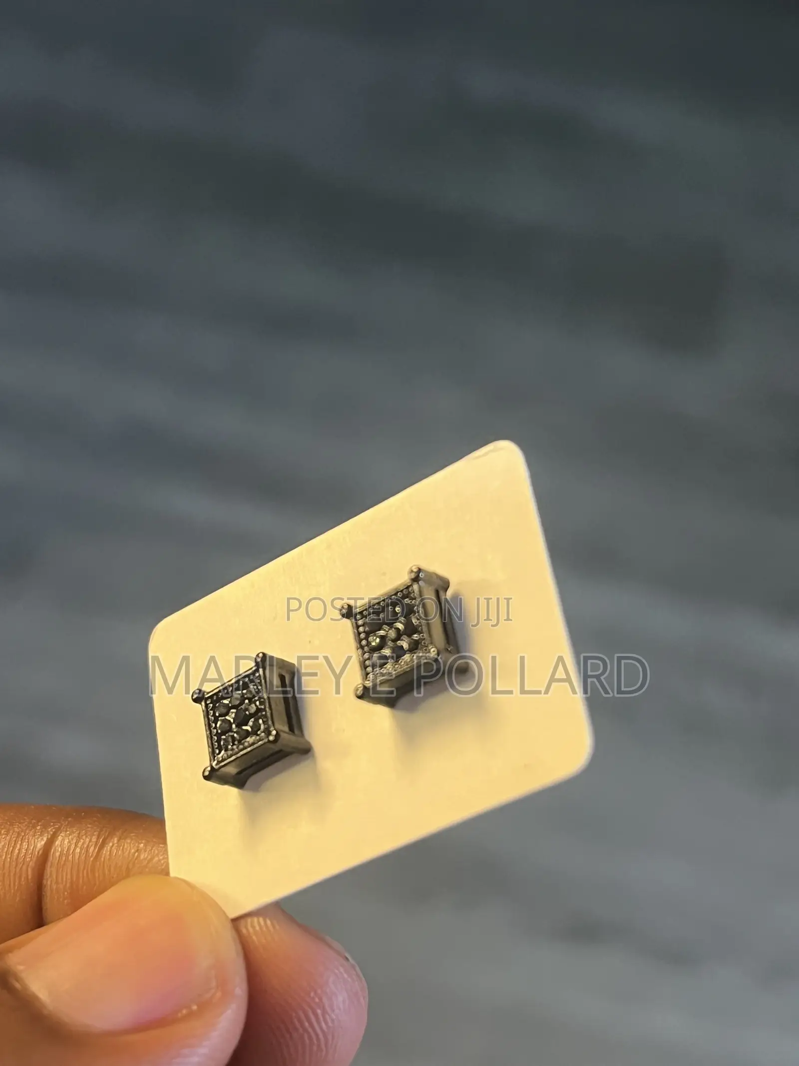 Fashion 14kt Gold Plated Zirconia Piercing Earrings Studs