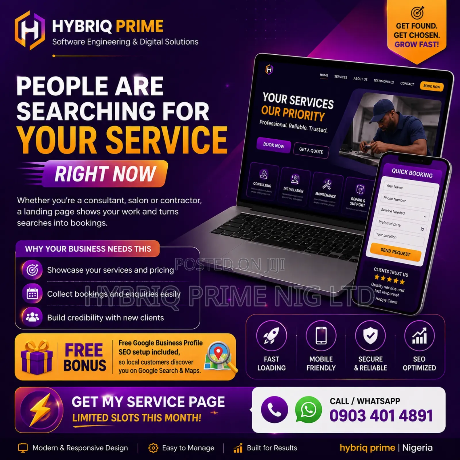Landing Page for Your Business Service