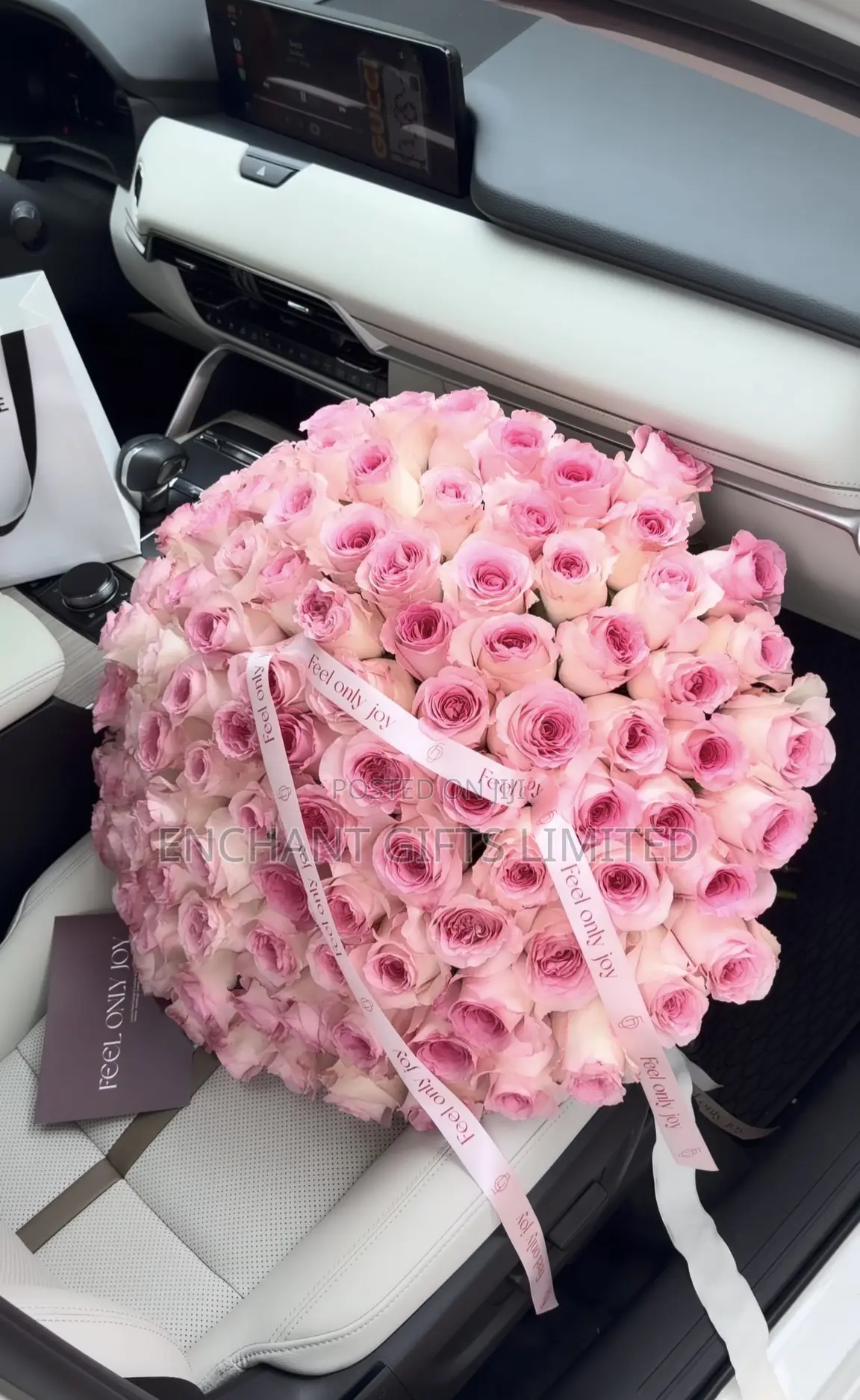 100 Pink Fresh Roses Stem - Bulk Wholesale Vendor in Abuja and Lagos
