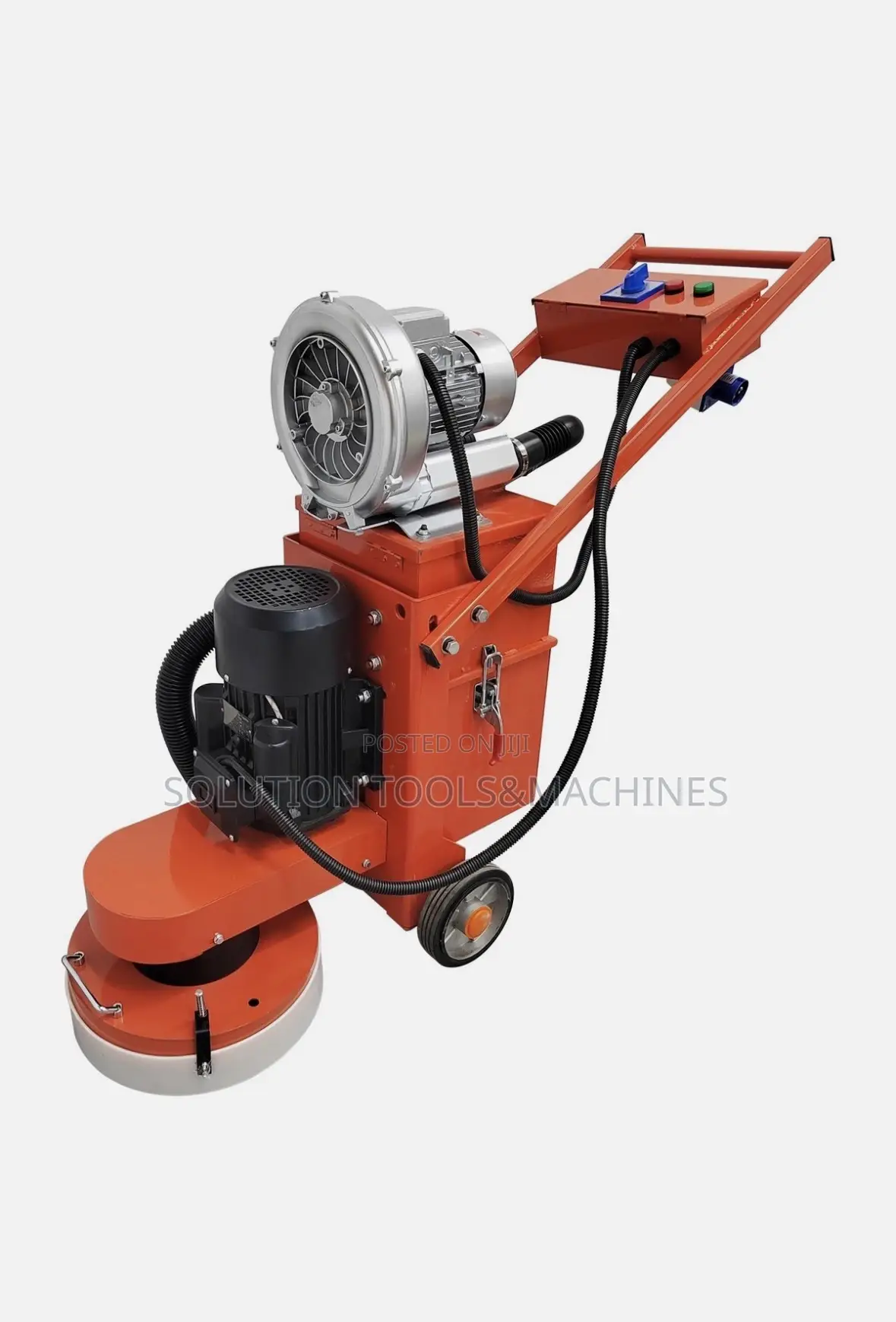 Hand-Push Floor Grinding Machine Ground Polisher W/ Dust Suction Fan