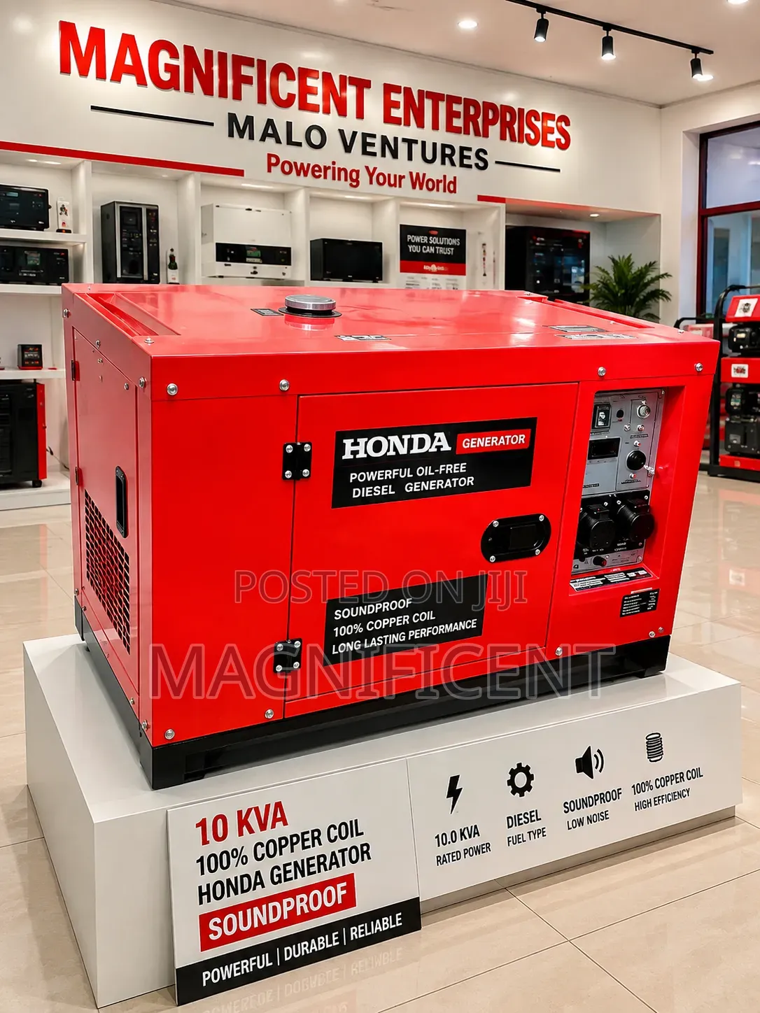  10 KVA Honda Diesel Generator – 100% Copper Coil | Soundproof |