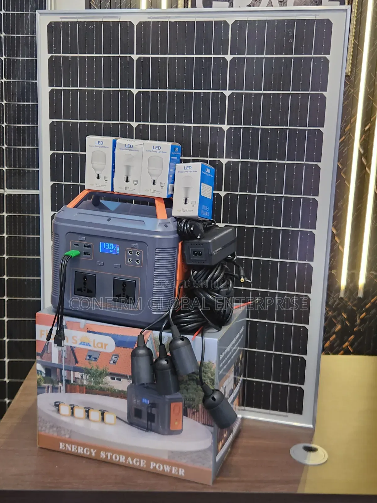 550W Home Solar Generator System With 4 LED Lights