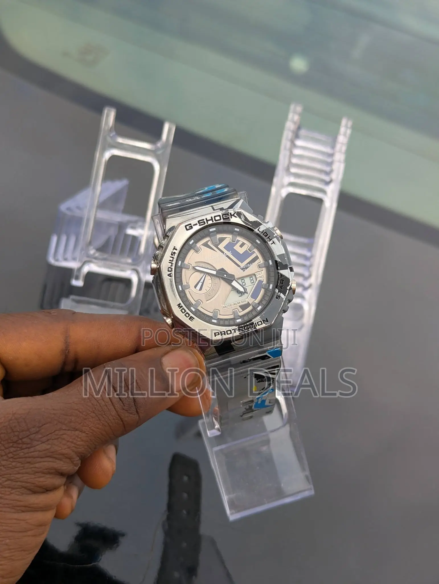L-Shaped 12PCS Stand Plastic Wrist Watch Display Rack Holder