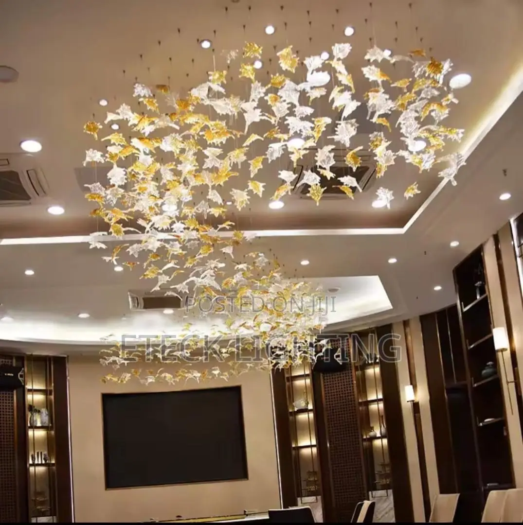 Chandelier Luxury Glass High Ceiling Pendant Lights Modern Light