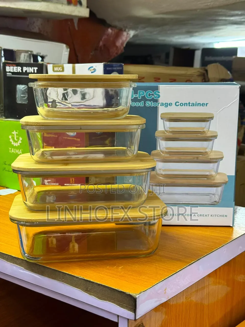 4 Glass Food Storage Set