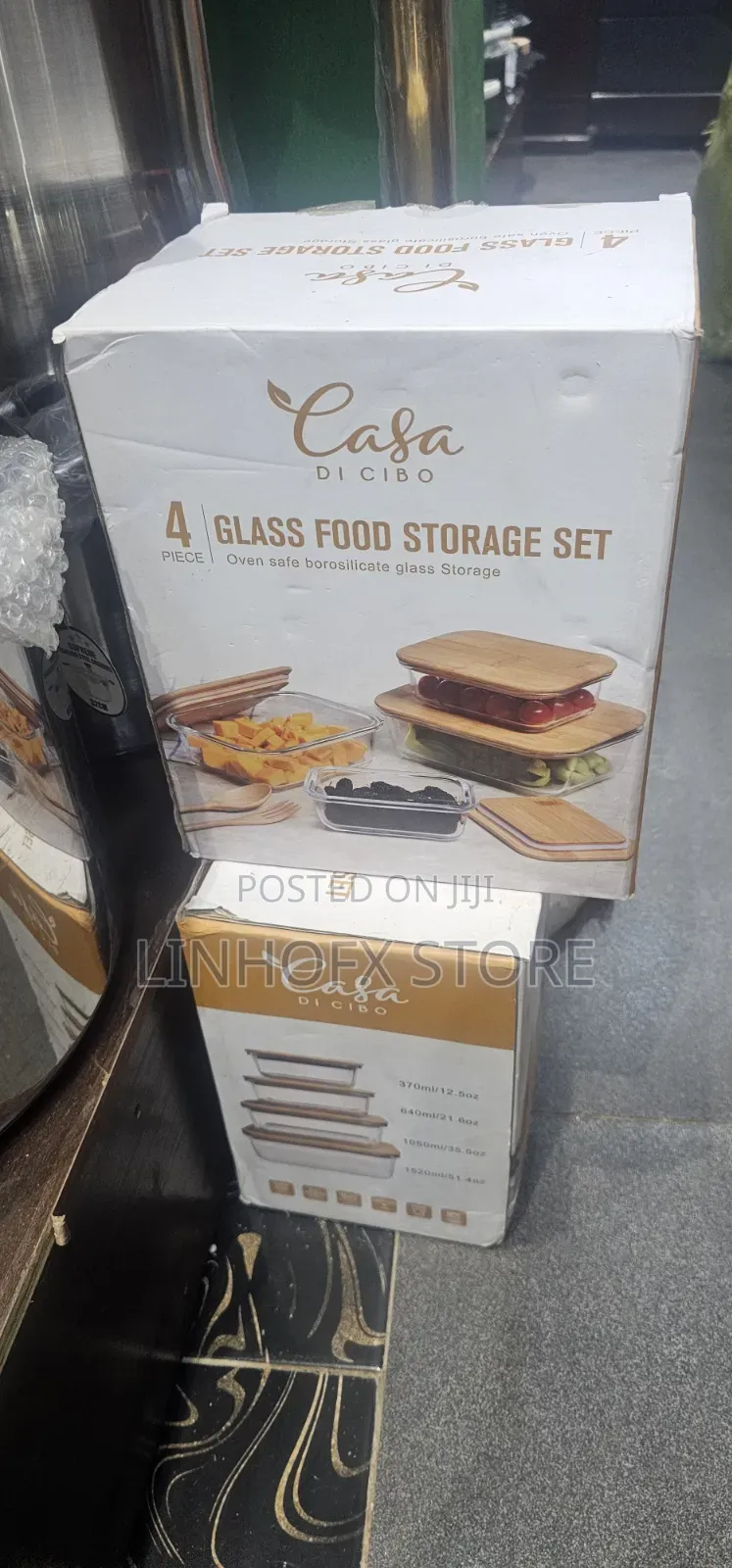 4 Glass Food Storage Set