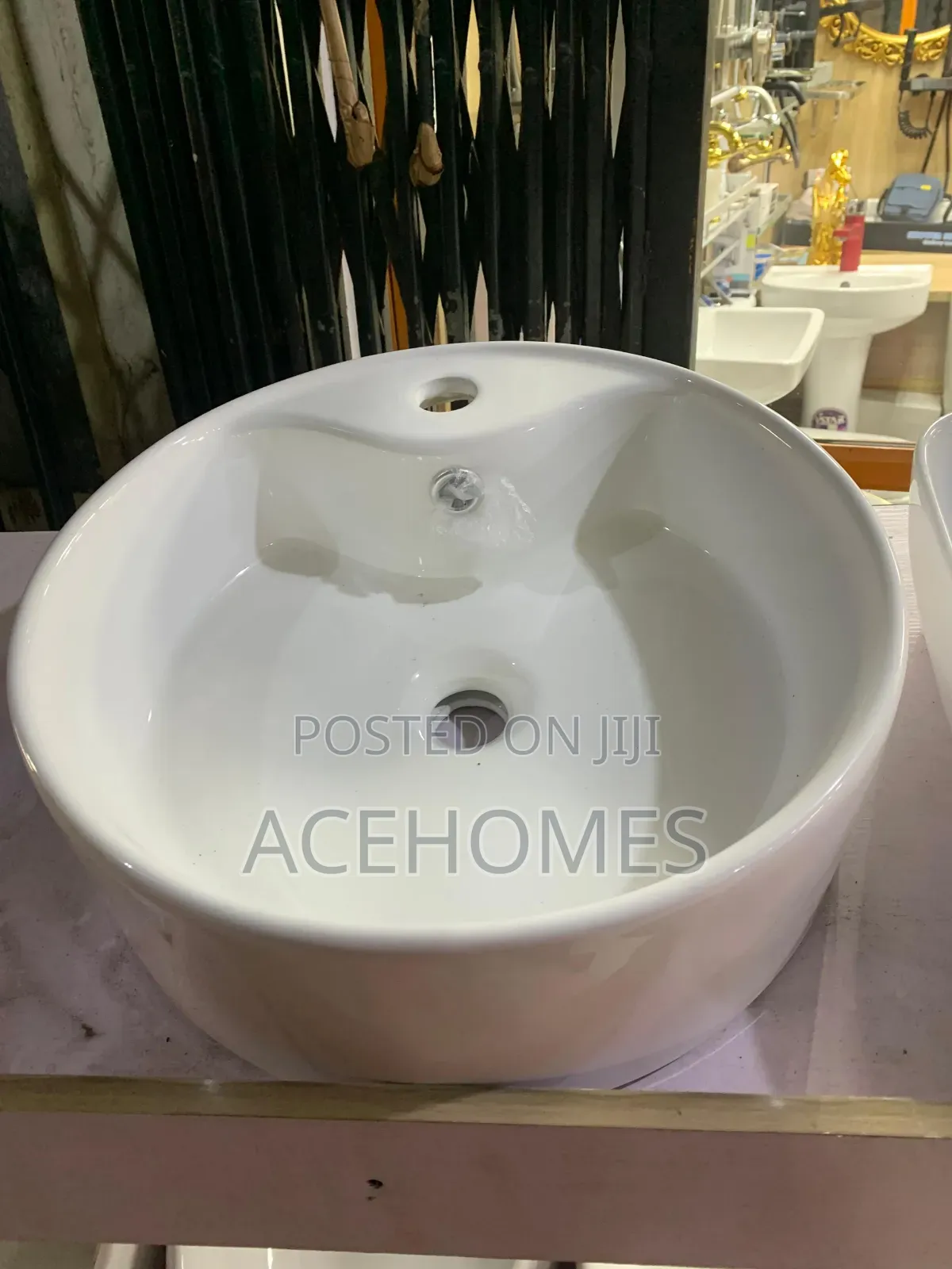 Washing Hand Basin White Tap Hole