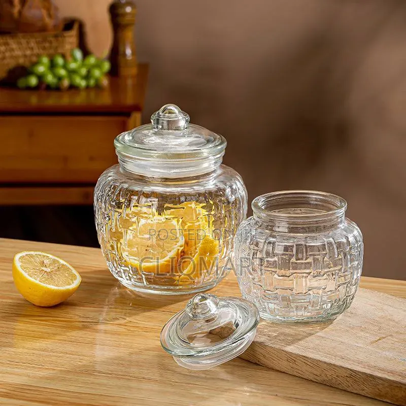 3 Piece Glass Jar Set With Lids – Airtight Food Storage Canisters