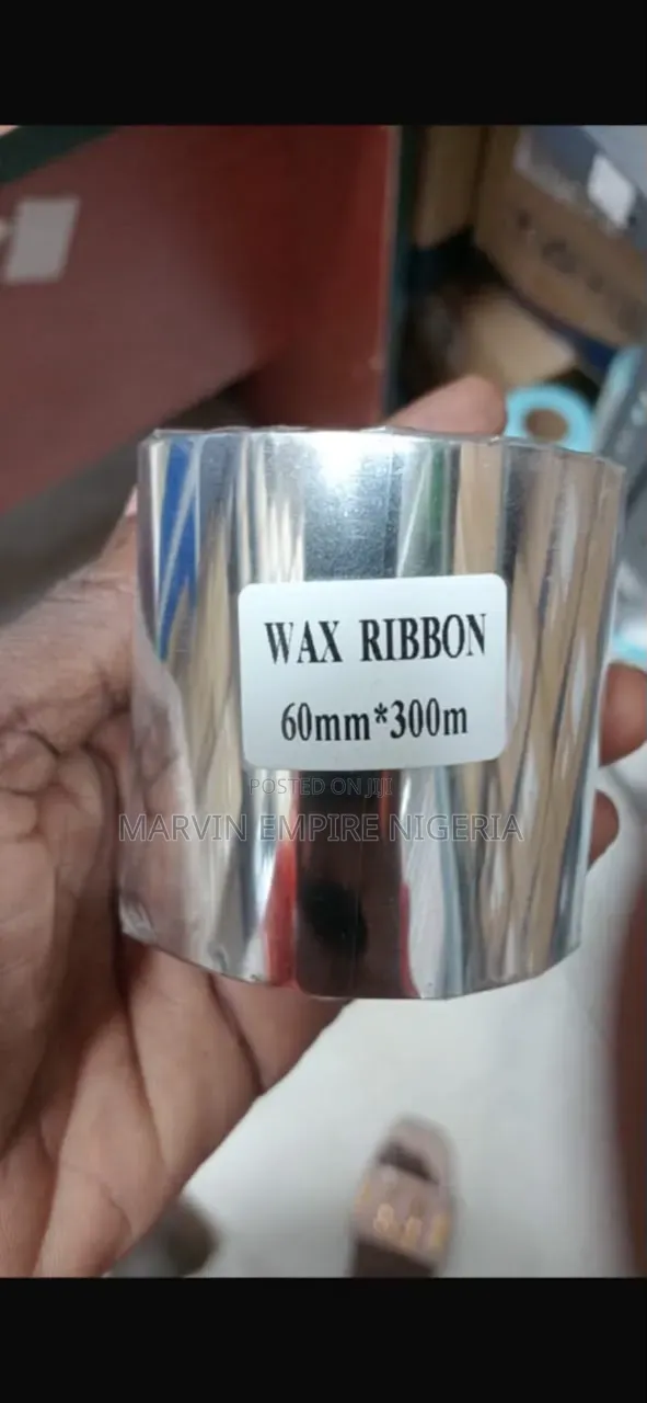 60mm by 300m Wax Ribbon for Thermal Printing