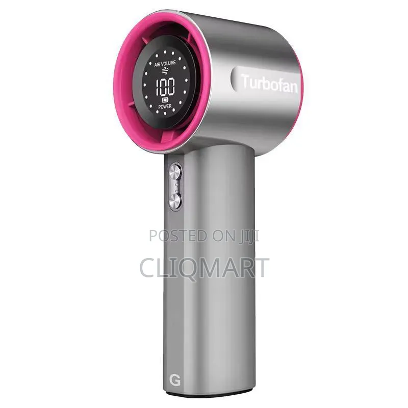 Rechargeable Turbo Hand Fan – Portable Bladeless Mini Fan With Display