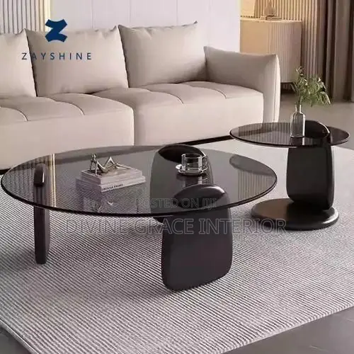 Luxury 2 in 1 Tempered Glass Coffee Table