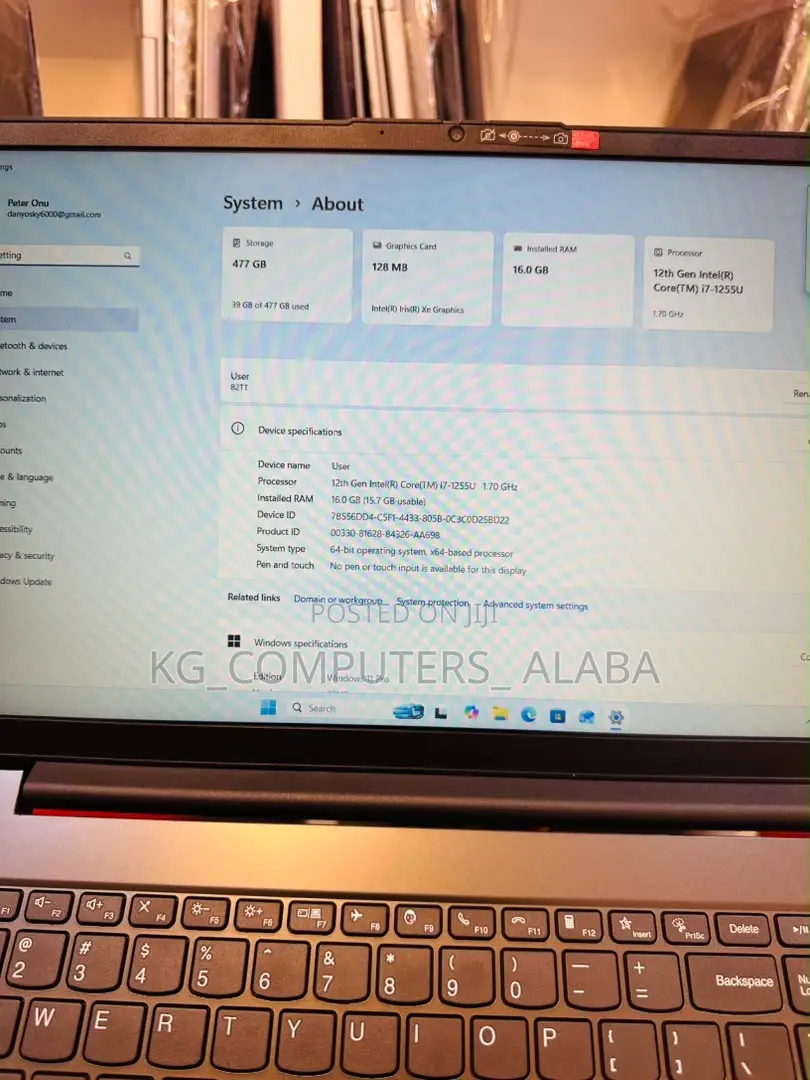 Laptop Lenovo ThinkBook 15 16GB Intel Core i7 HDD+SSD 512GB