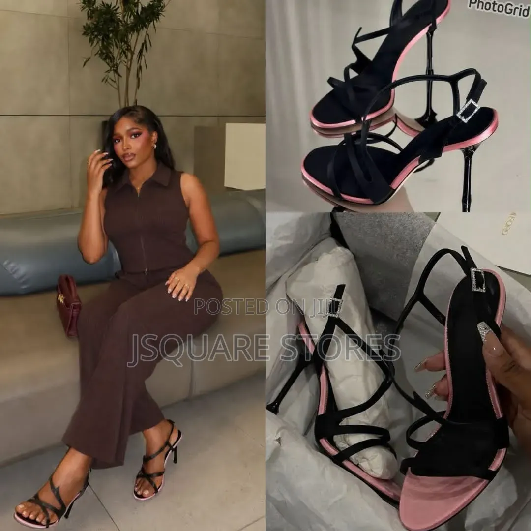 Roger Vivier Slingback Heels in Satin Black Size:37-42