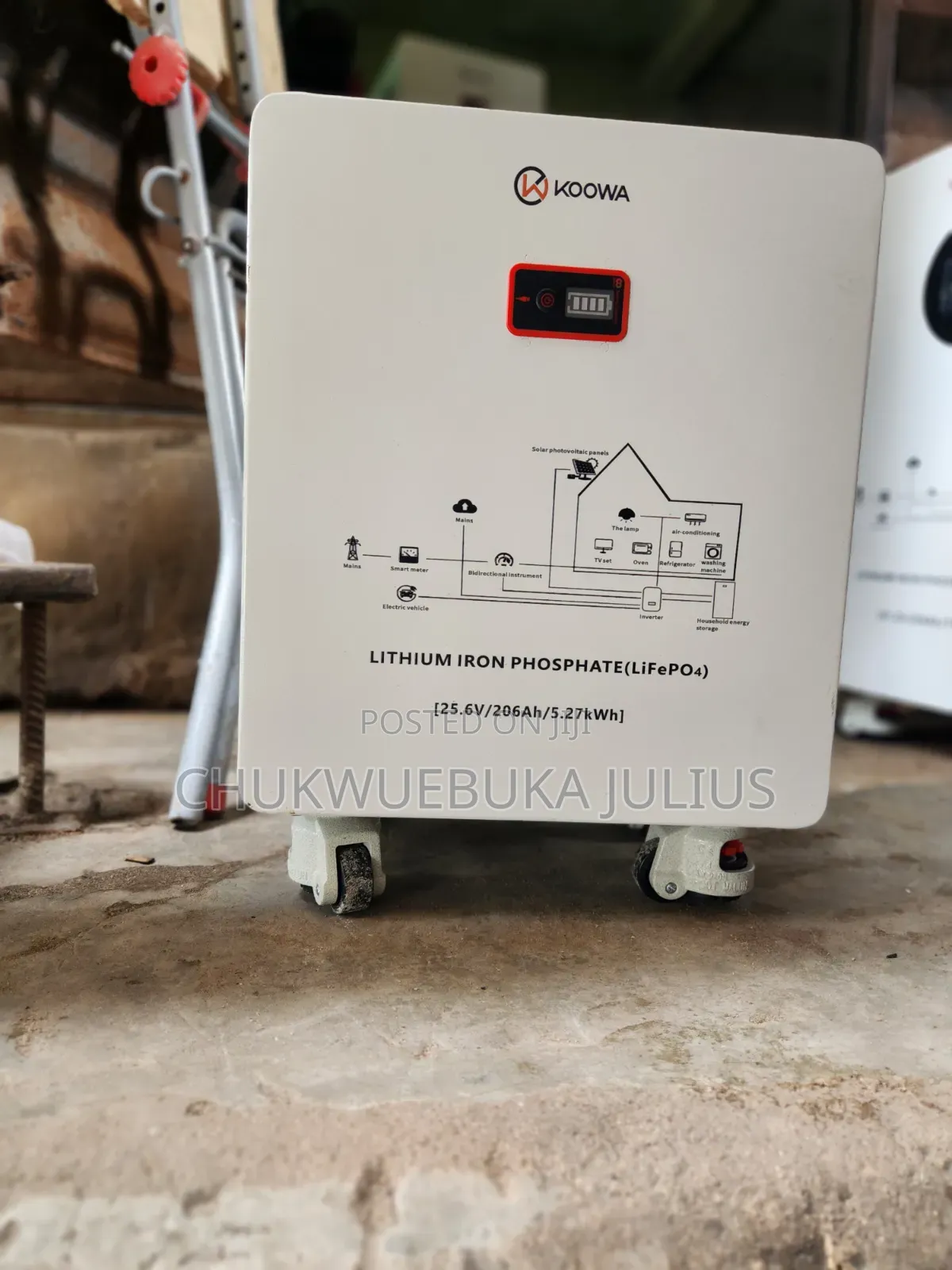 KOOWA 5.27kWh 25.6V 206Ah LiFePO4 Lithium-Ion Battery – ZRE5-25206