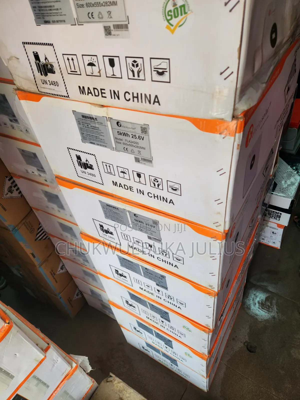 Felicity Solar 5kWh 25.6V Lithium Iron Phosphate (LiFePO4) Battery