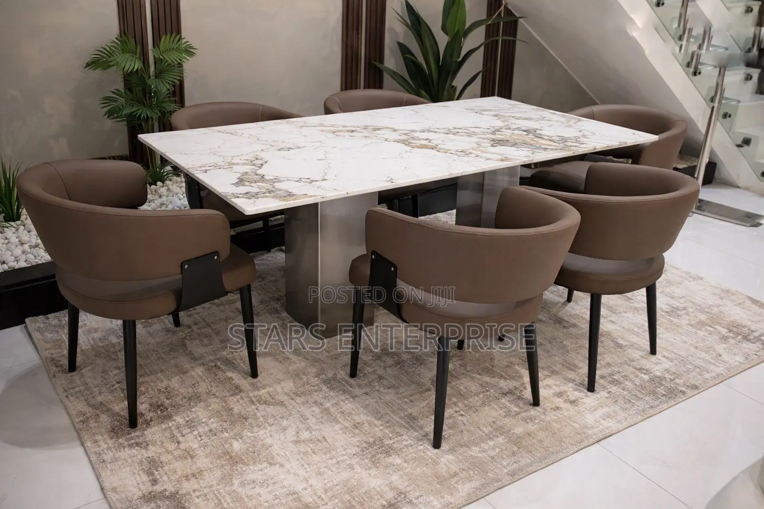 6 Seate Marble Dining Set