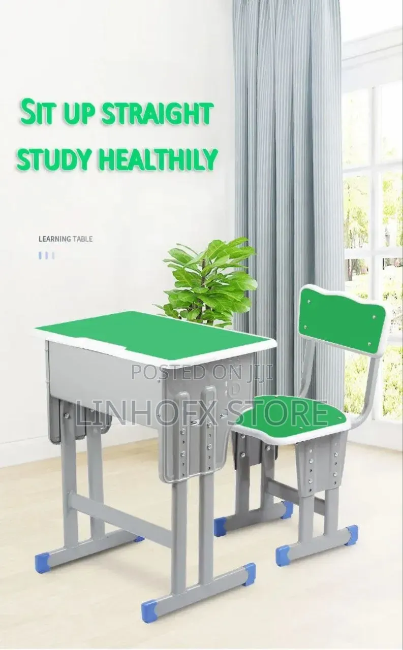 Quality Height Adjustable Metal Modern Desk and Chair
