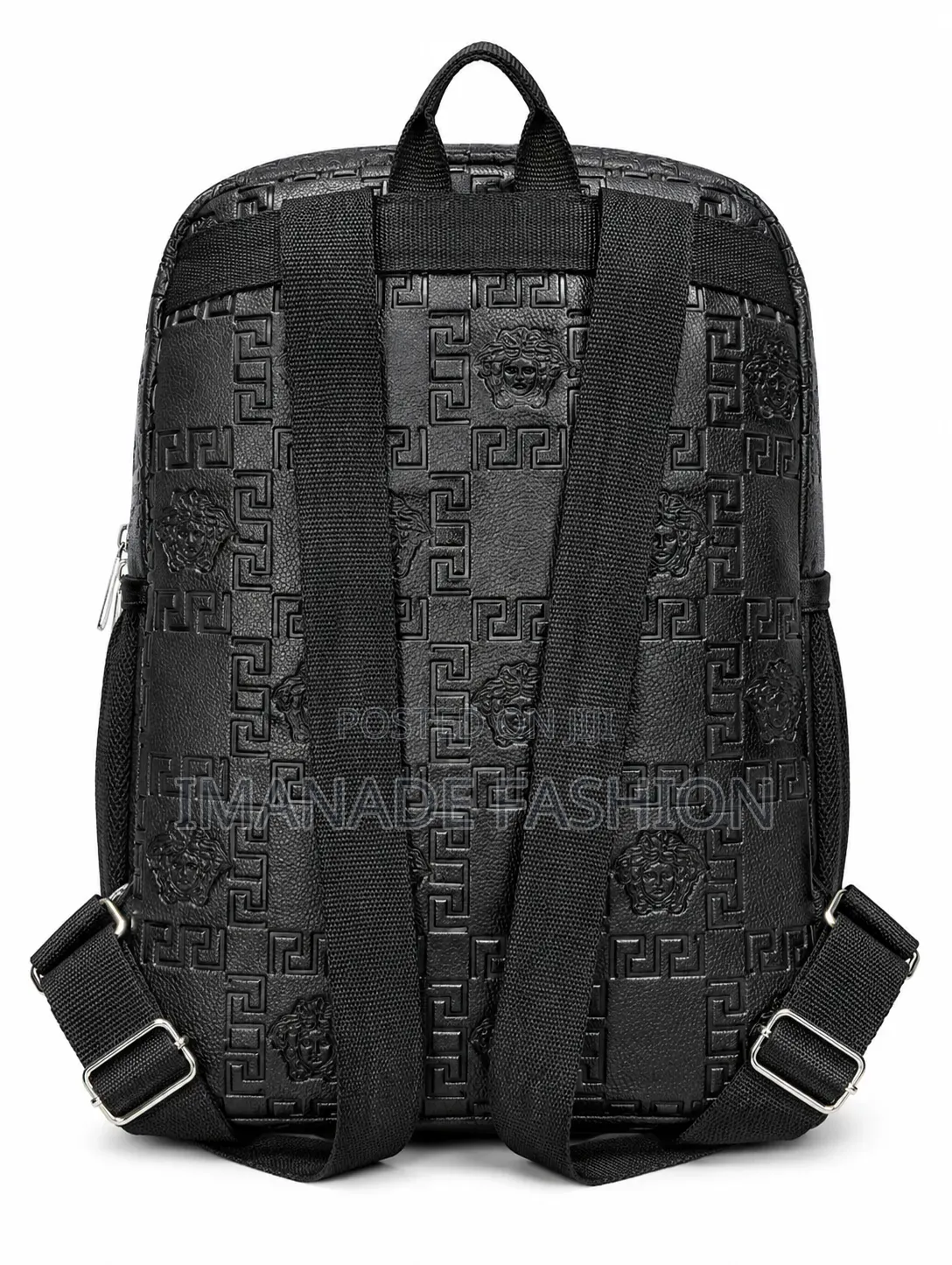 Black Embossed Luxury Backpack – Stylish, Durable Versatile