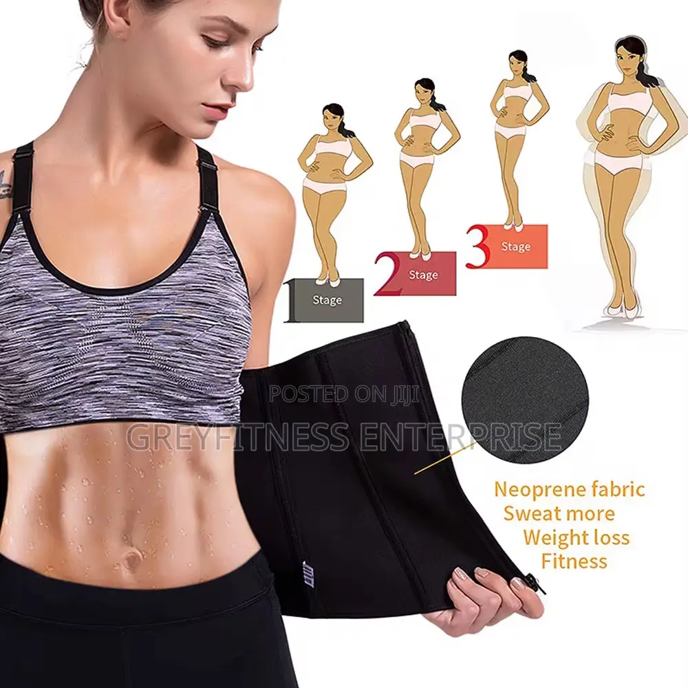 Double Strap Tummy Slimming Waist Trainer Sweat Belt