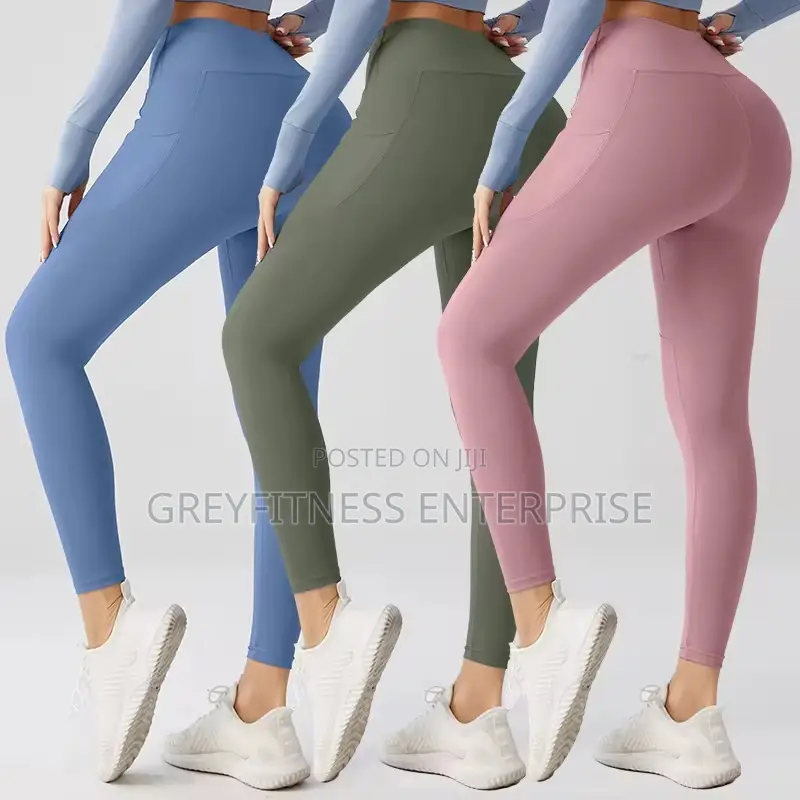 Ladies Gymwear Spandex Trouser With Side Pockets