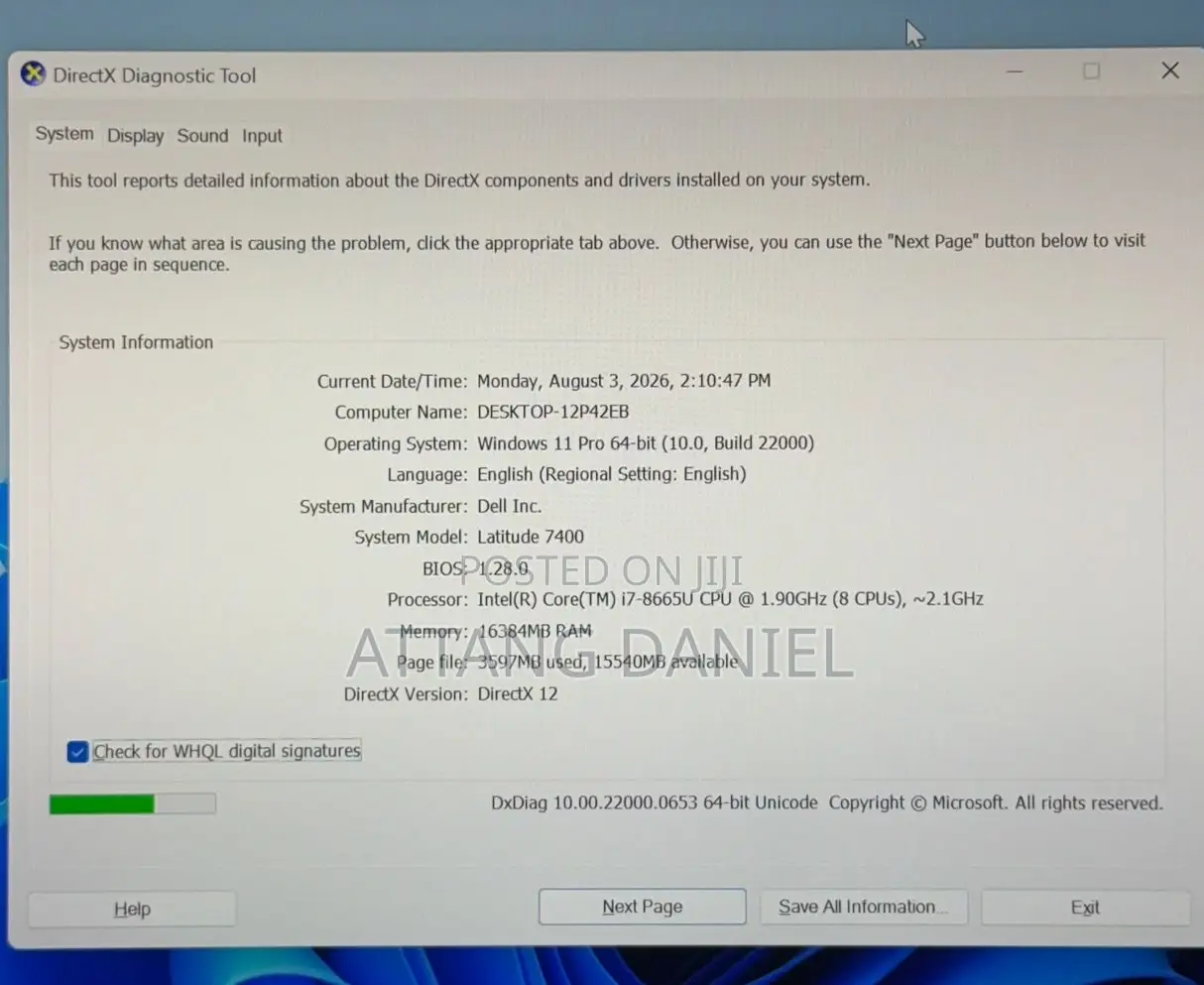 Laptop Dell Latitude 7400 16GB Intel Core i7 SSD 256GB