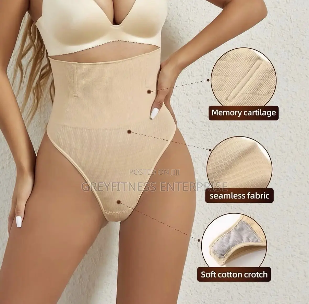 High Waist Tummy Slimming Tight With Fishbones