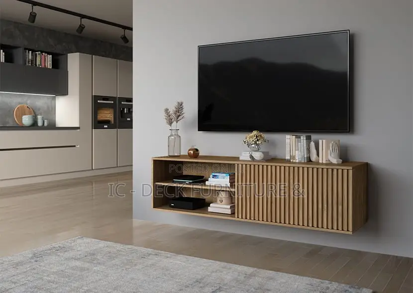 TVS21 Entsian 5Ft Hanging Media Cabinet, 65" TV Max