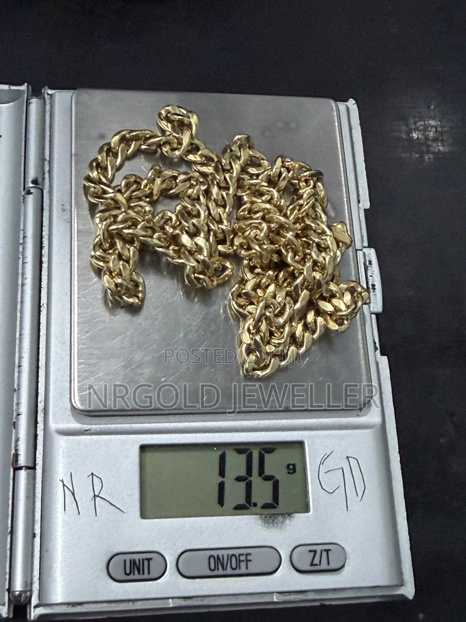 Pure 18karat Cuban Chain Gold.