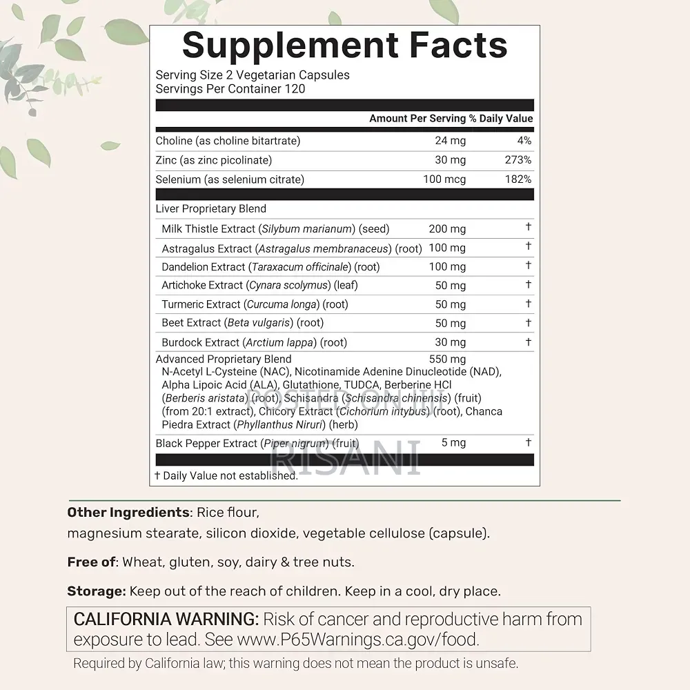Liver Advanced+, 240 Veggie Capsules | 20-in-1 Complex With Milk Etc