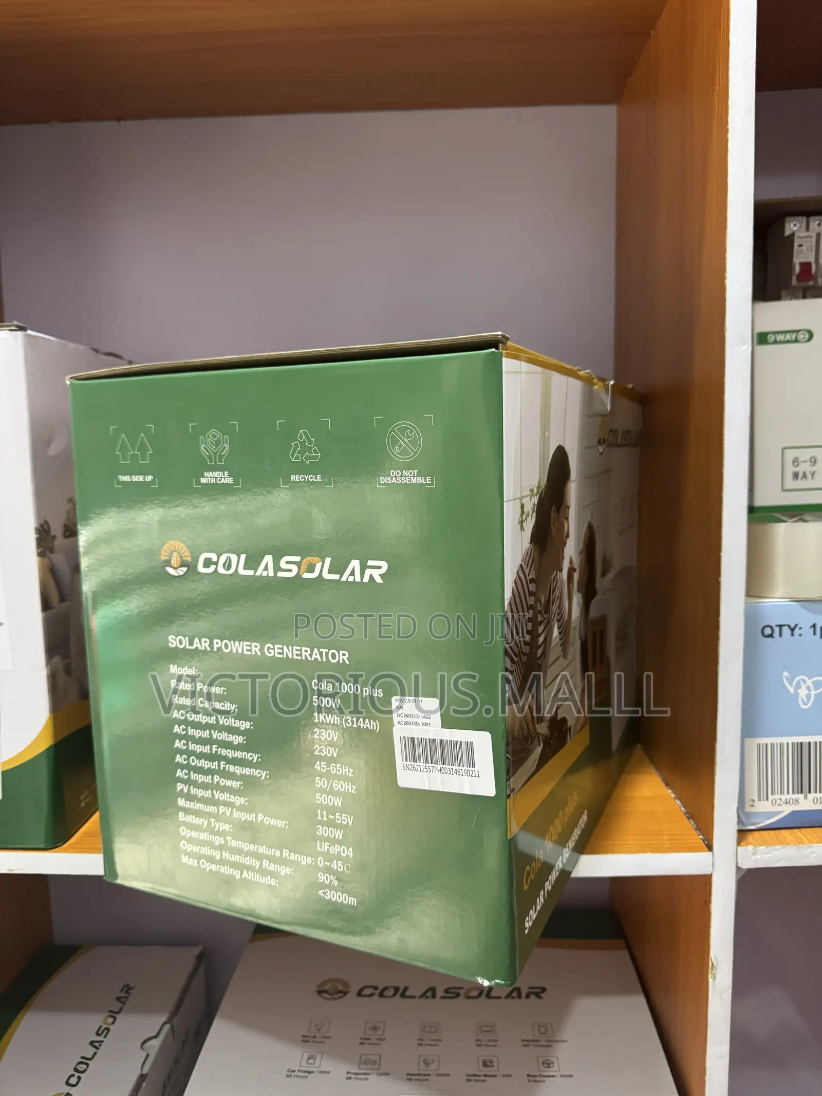COLASOLAR 1000 Plus 500W LiFePO4 Portable Solar Generator
