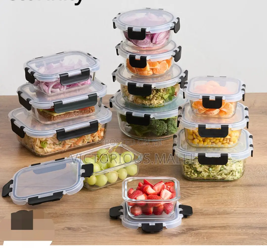 High Grade Borosilicate 12pcs Glass Storage Set