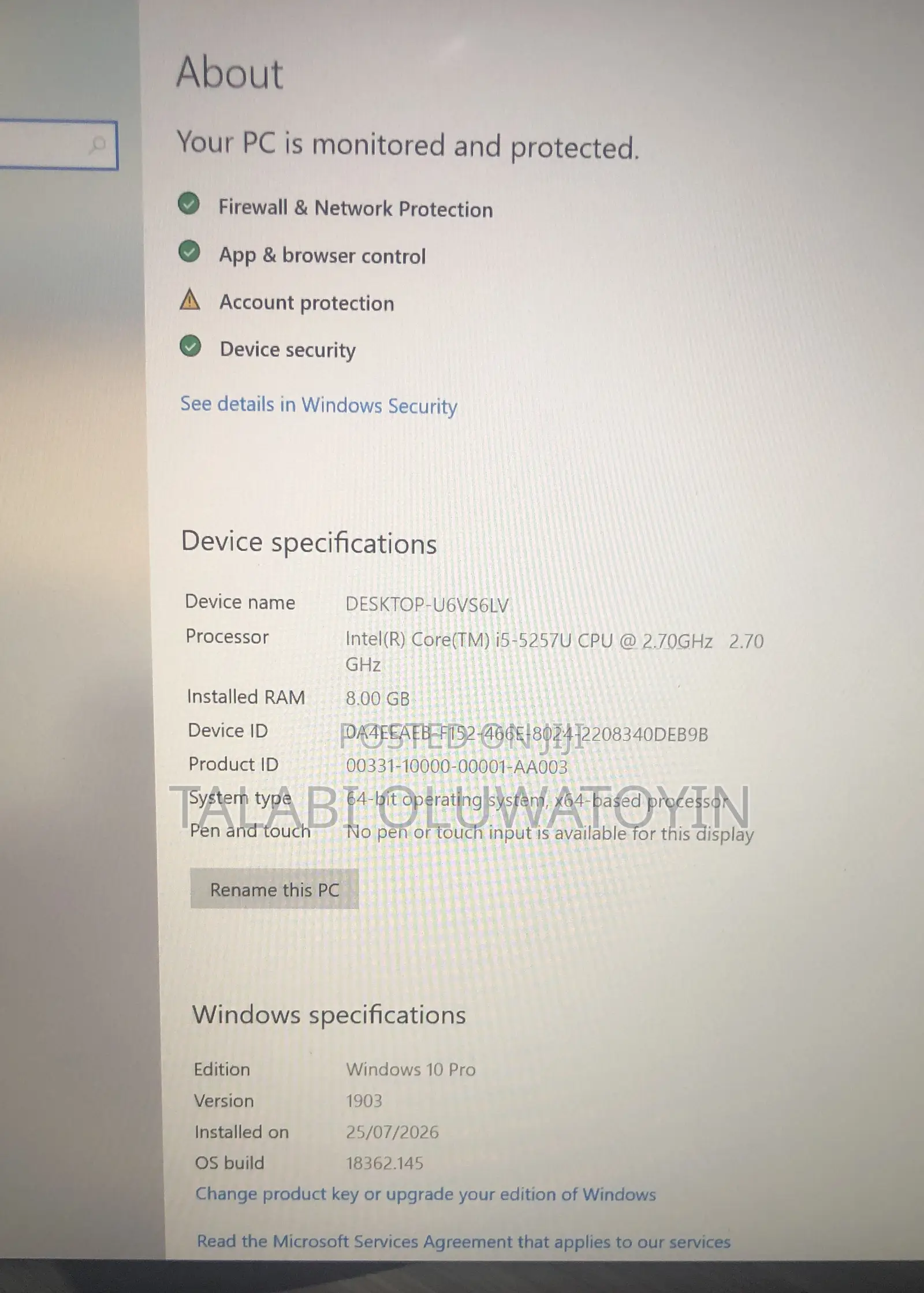 Laptop Apple MacBook Pro 2015 8GB Intel Core i5 SSD 256GB
