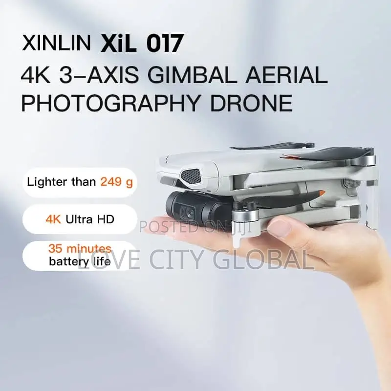 XIL 017 GPS HD Drone 3-Axis Gimbal,Touch Screen Remote 2 Battery