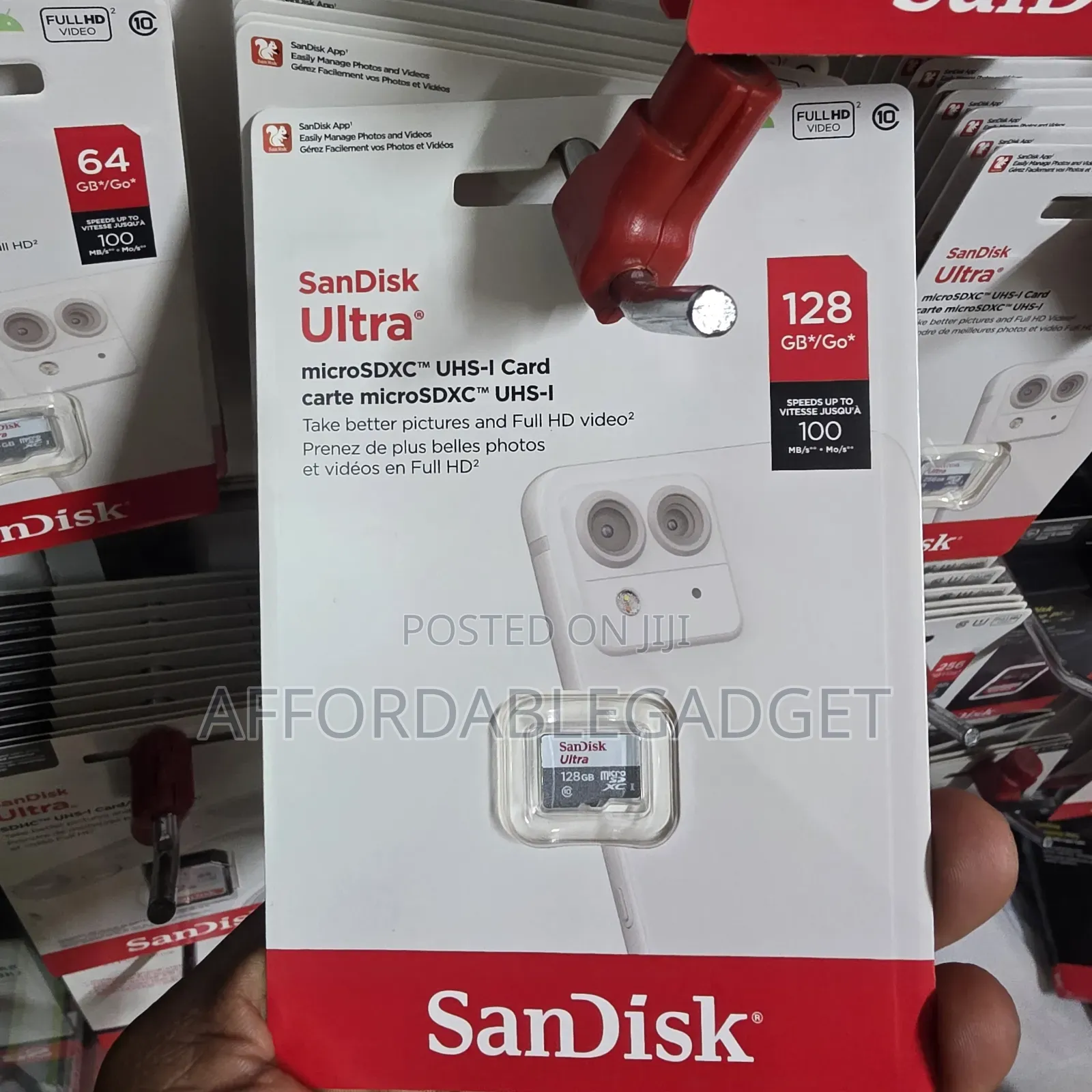 128GB Ultra Microsd 100mb/S Speed Memory Card With Adapter