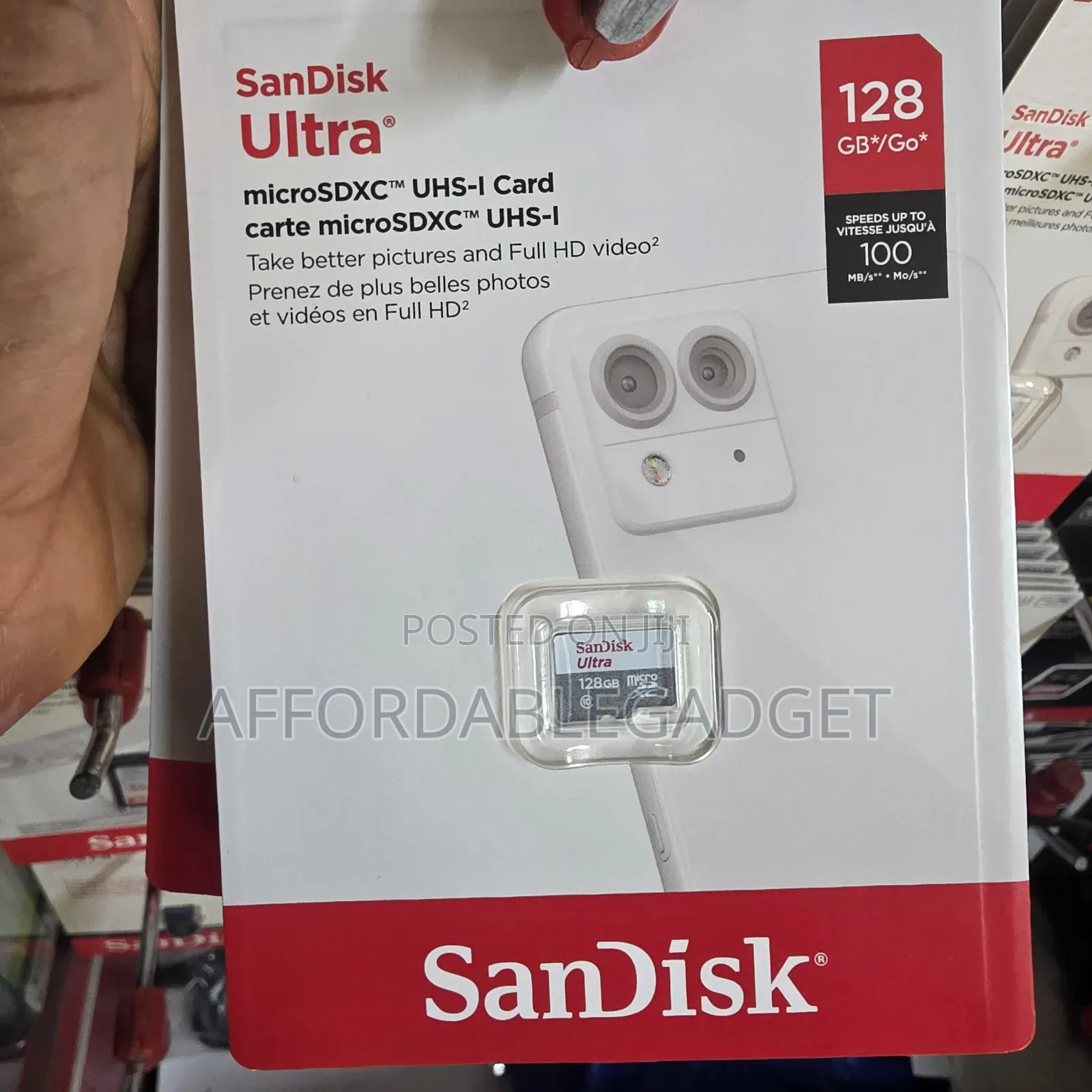 128GB Ultra Microsd 100mb/S Speed Memory Card With Adapter