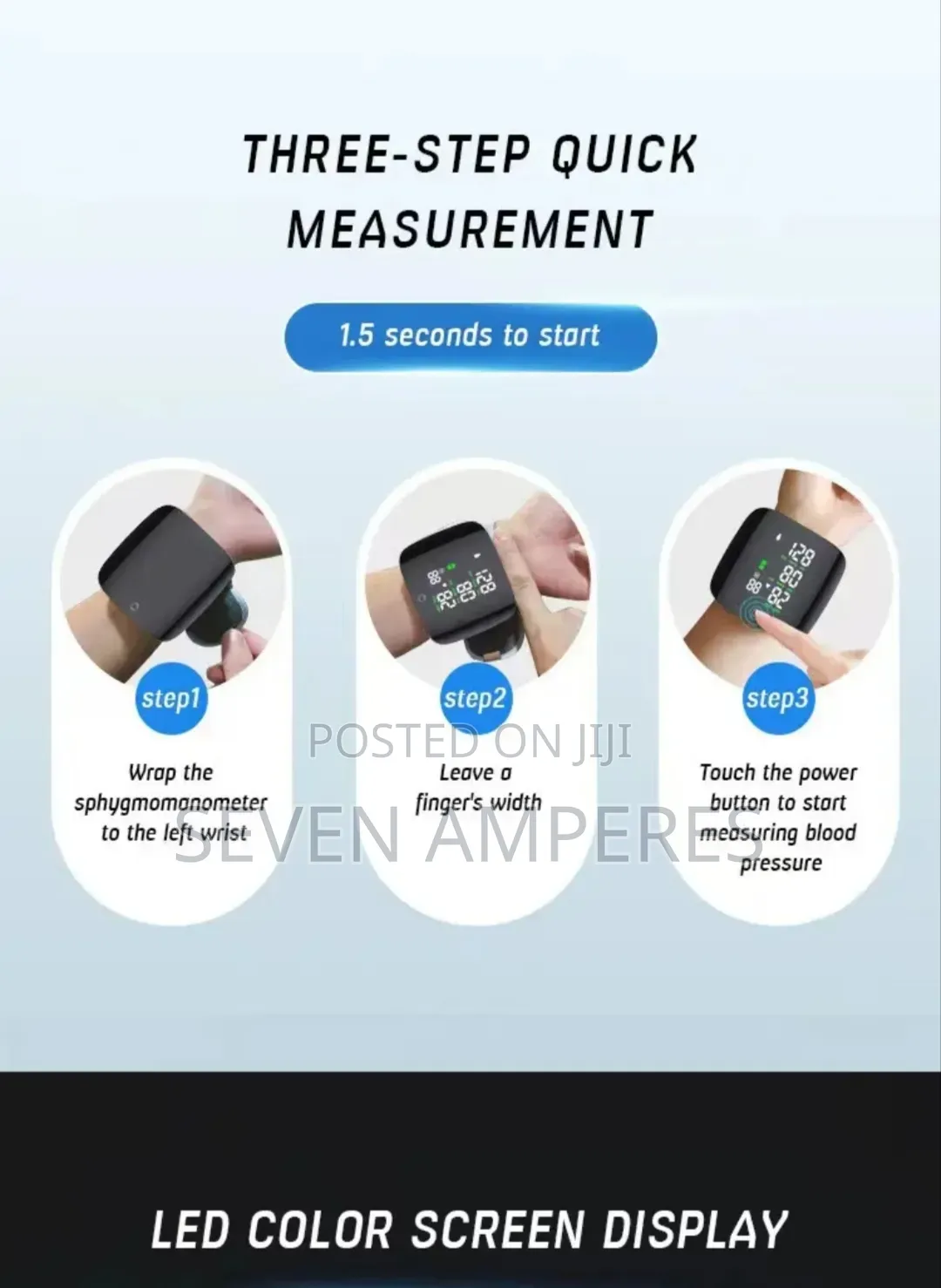 LED Digital Blood Pressure Pulse Monitor