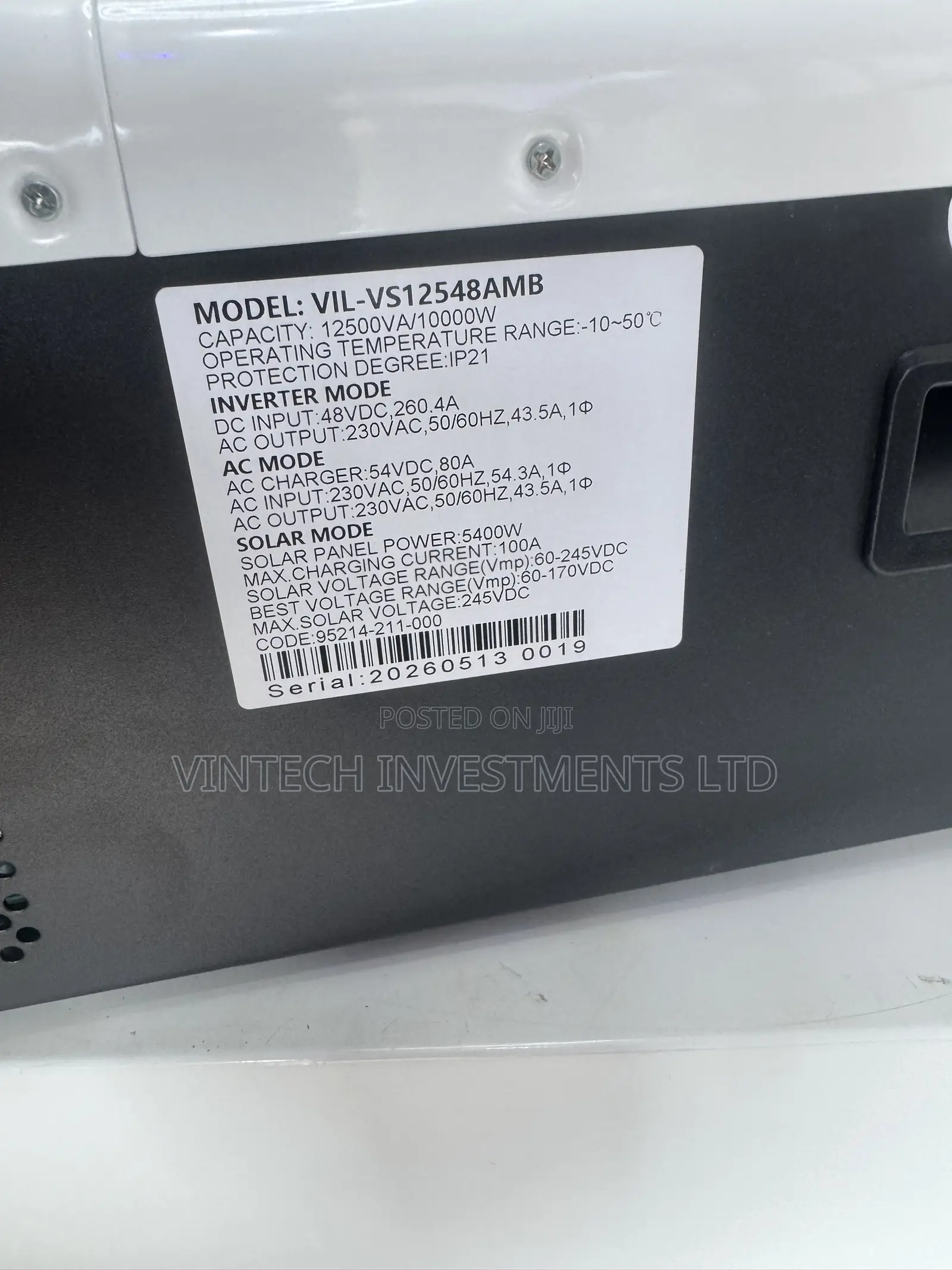 Rugged 12.5kva Vil Transformer Based Hybrid Inverter Lithium Function