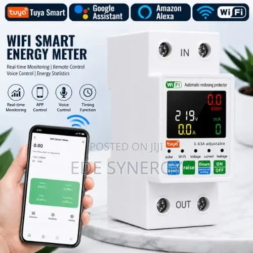 Tuya Wifi Smart Circuit Breaker - Automatic Over/Under Voltage Protect