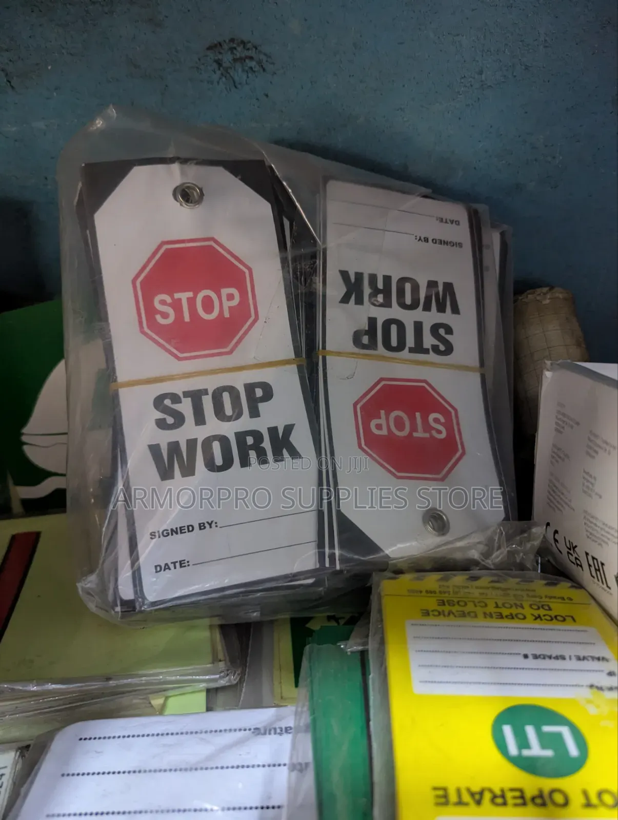 Brady "Stop Work" Safety and Lockout/Tagout (LOTO) Warning Tag