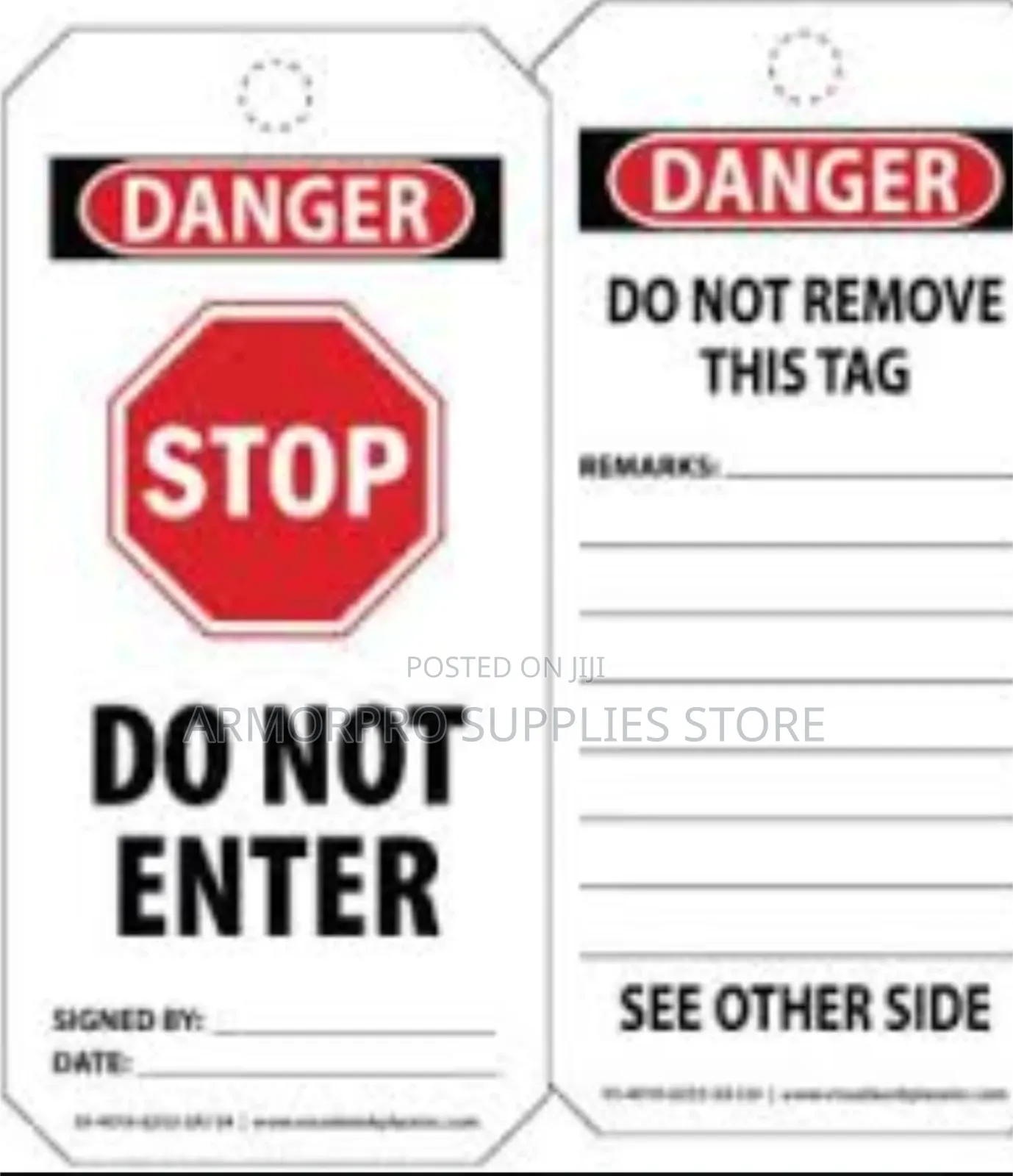 Brady "Stop Work" Safety and Lockout/Tagout (LOTO) Warning Tag