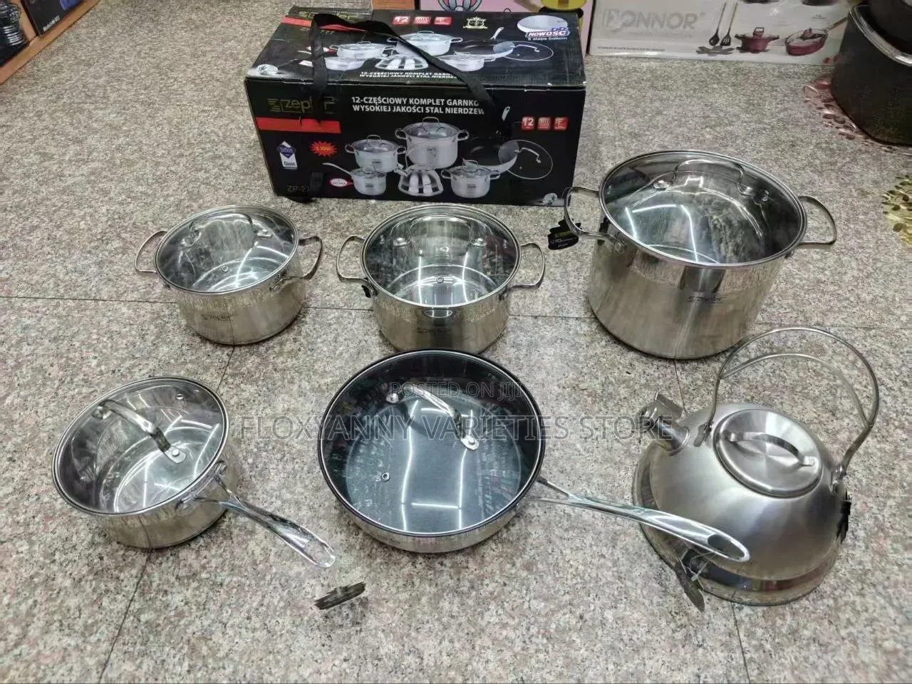 Zepter Stainless Steel Set of Pot and Kettle
