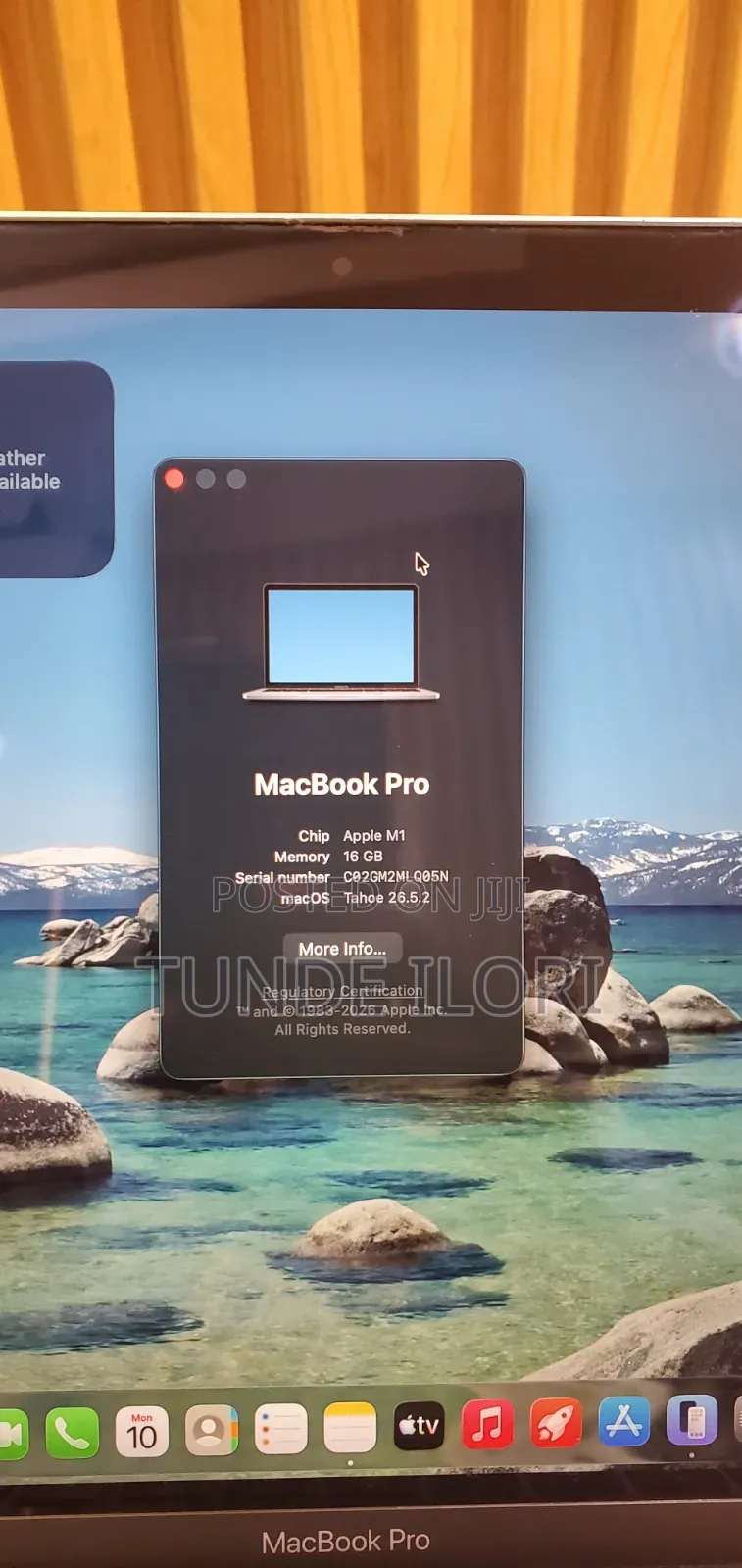 Laptop Apple MacBook Pro 2020 M1 16GB Apple M1 Pro SSD 1T