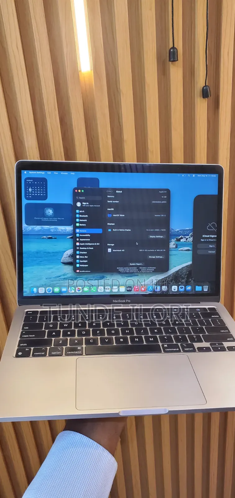 Laptop Apple MacBook Pro 2020 M1 16GB Apple M1 Pro SSD 1T