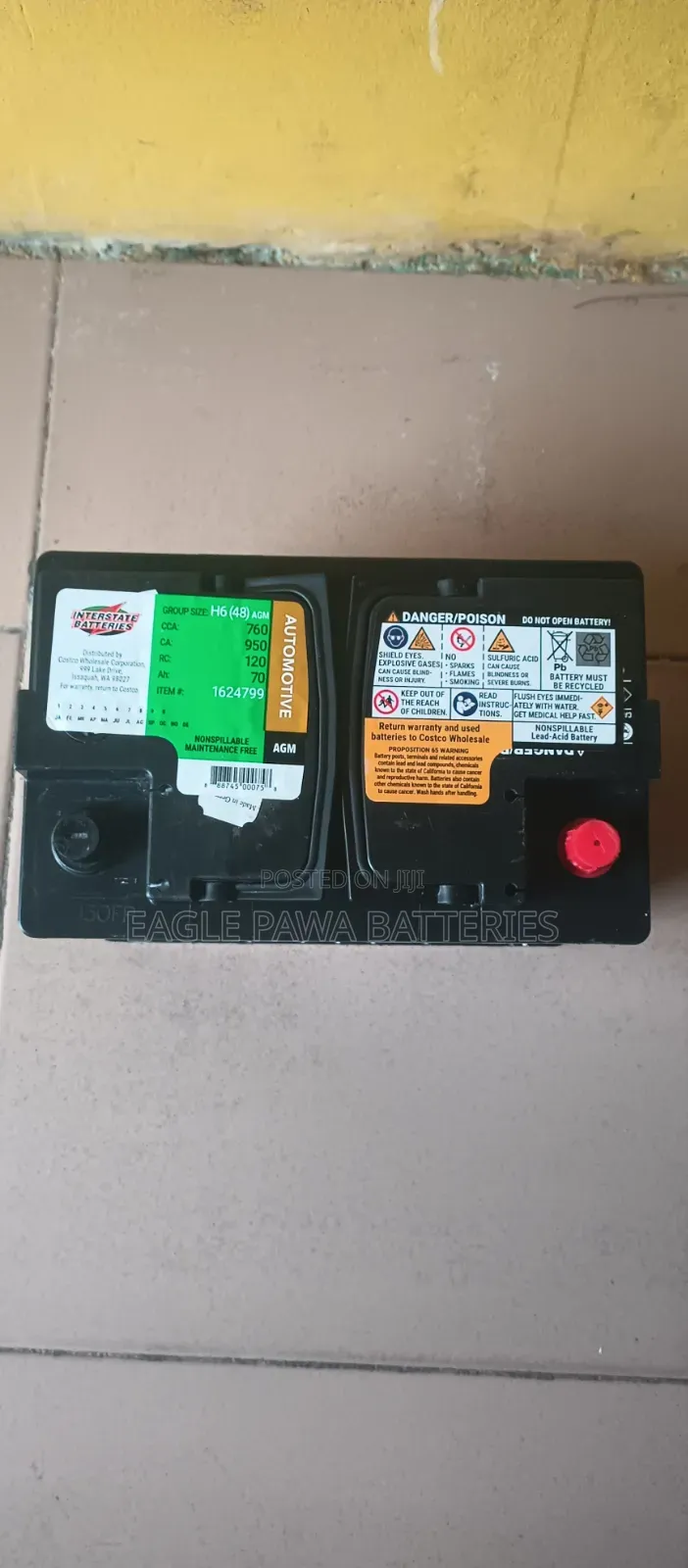 Interstate H6 AGM Battery 70ah