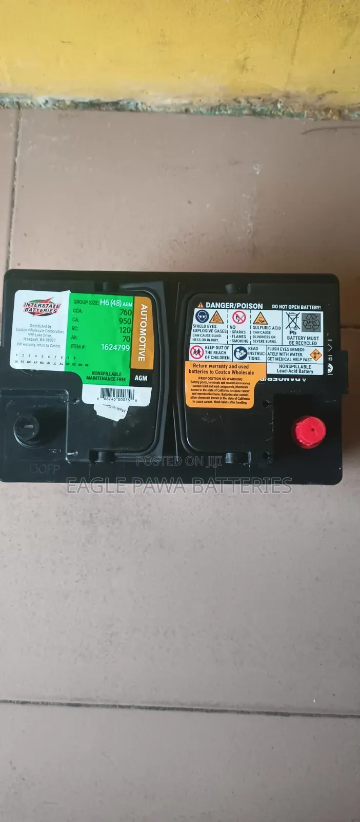 Interstate H6 AGM Battery 70ah