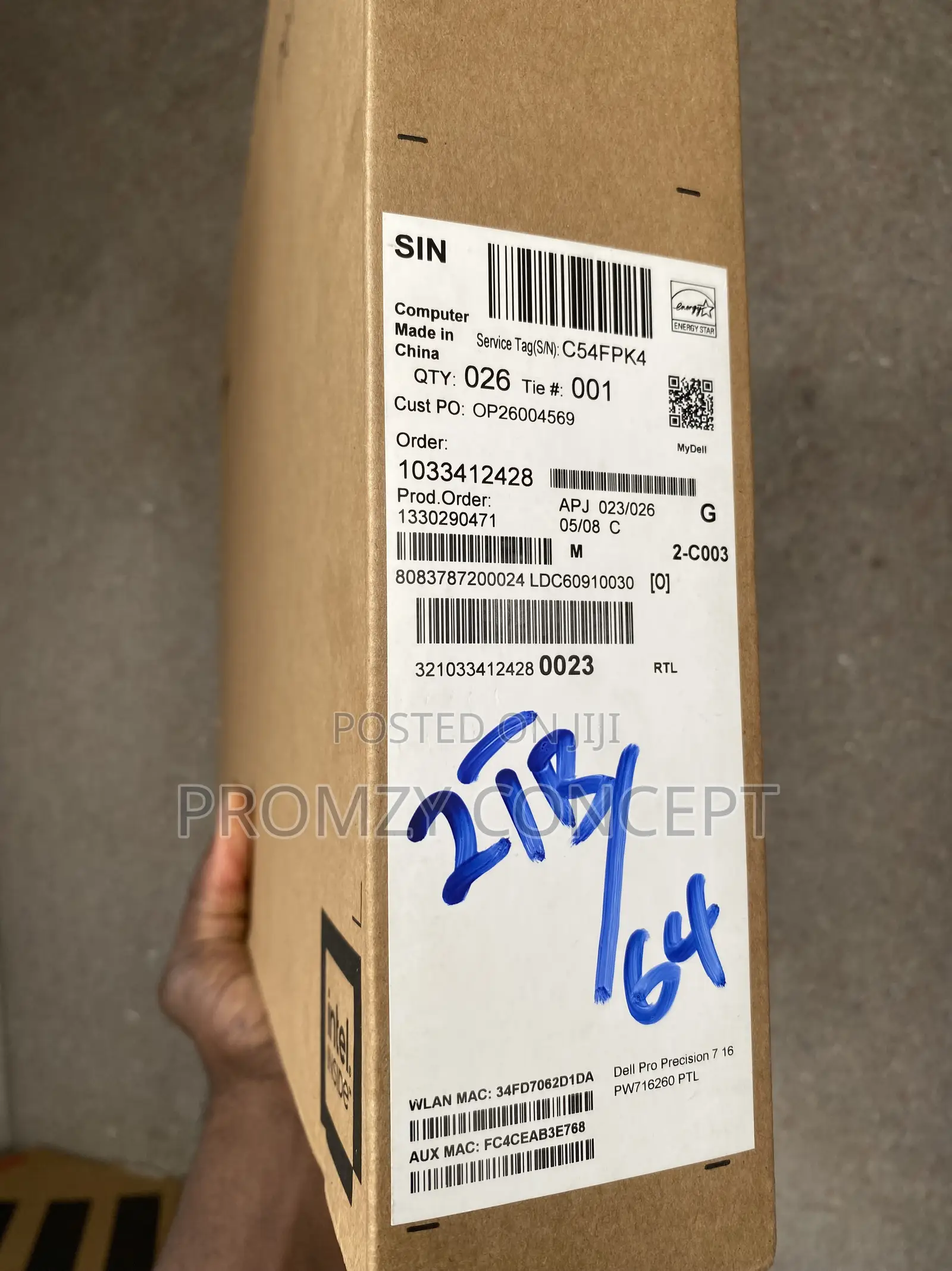 New Laptop Dell Pro 16 64GB Intel Core Ultra 9 SSD 2T