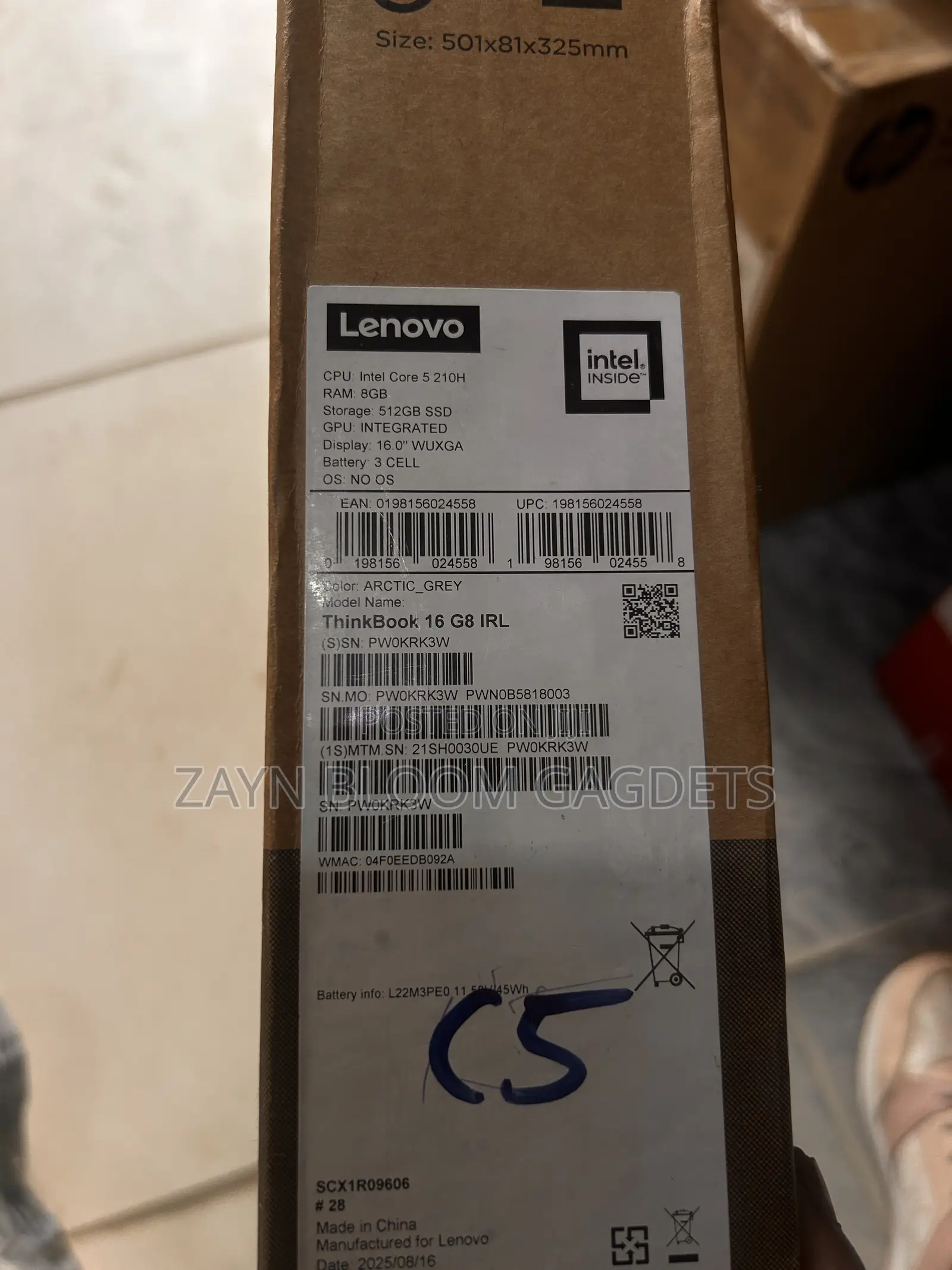 New Laptop Lenovo ThinkBook 15 8GB Intel Core i5 SSD 512GB