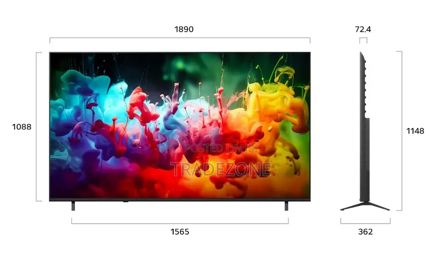 85 Inch LG Qned Ai Mini Led Qned72 Smart TV